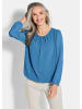 GOLDNER Elegante Bluse aus Chiffon in blau