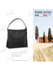 Toscanto Leder Schultertasche Toscanto Tasche schwarz ca. 40cm