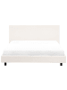 Beliani Doppelbett ALBI in Weiß/Schwarz - (W) 175 x (H) 94 x (L) 211 cm