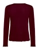 CARTOON Langarm-Shirt mit Kragen in Dark Aubergine