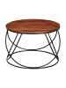 KADIMA DESIGN Couchtisch | Sheesham/Metall, 60x60x40cm, Industrial