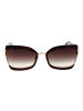 Ana Hickmann Frauen Sonnenbrille Schmetterling Braun