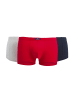 Tom Tailor Boxershort 3er Pack in Marine/Rot/Grau