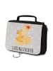 Mr. & Mrs. Panda Kulturtasche Fuchs Mama mit Spruch in Grau Pastell