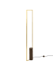 Beliani Stehleuchte PATRICIO in Gold/Braun - (W) 20 x (H) 140 x (L) 10 cm