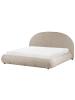 Beliani Doppelbett GRASSE in Beige - (W) 220 x (H) 115 x (L) 225 cm