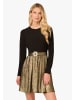 Adrianna Papell Cocktailkleid Jersey Metallic Short Dress in black/gold
