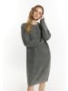 DreiMaster Damen Strickkleid in Dunkelgrau Melange