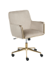 Beliani Bürostuhl ALTONA in Beige/Gold - (W) 59 x (H) 84 x (L) 59 cm