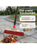 Novaliv Straßenbesen 40 cm I Besen mit Stiel ausziehbar I Elaston rot I Grob I in Rot