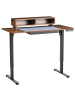 Beliani Höhenverstellbarer Schreibtisch LUCAMA in Schwarz/Braun