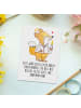 Mr. & Mrs. Panda Postkarte Fuchs Konfirmation mit Spruch in Weiß