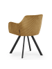 B&D Home 2er-Set: Esszimmerstuhl CYRUS in Gelb - (B)56 x (H)80 x (T)60 cm