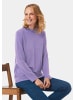 GOLDNER Stehkragenshirt mit Langarm in flieder