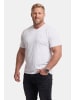 Men Plus Kurzarm T-Shirt in schneeweiß