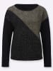 WITT WEIDEN Rundhals-Pullover in schwarz-metallicfarben