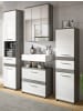 Inn.Furn Badmöbel-Set weiß Hochglanz, grau 4-teilig 160 cm, Kombination mit viel Stauraum
