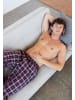 DANISH ENDURANCE Lange Pyjamahose Pyjama in navy red