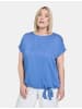 SAMOON Bluse Kurzarm in Blue Splash