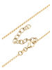 Elli Halskette 925 Sterling Silber Boho, Feder in Gold