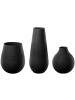 Villeroy & Boch 3-tlg. Vasen-Set Manufacture Collier in Schwarz – in schwarz