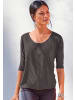 LASCANA 3/4-Arm-Shirt in anthrazit