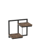 relaxdays Wandregal in Schwarz/ Braun - (B)32,5 x (H)29 x (T)19 cm