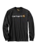 CARHARTT  Logo Long Sleeve in Black in Black