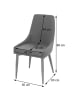 MCW 2er-Set Retro-Esszimmerstuhl B44, Stoff/Textil dunkelgrau