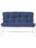 Beliani 4-tlg Lounge Set GARDA in Blau/Weiß