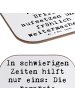 Mr. & Mrs. Panda Tassen Untersetzer Spruch Hoffnung in schwierig... in Weiß