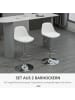 HOMCOM Barhocker-38L x 42B x 82-104H cm-Weiß