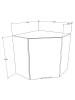 VCM  Eck Küchenschrank Hängeschrank Fasola in Weiß / Honig-Eiche