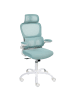 Beliani Bürostuhl SOLIS in Blau/Weiß - (W) 60 x (H) 121 x (L) 60 cm