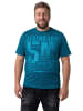 Men Plus Kurzarm T-Shirt in rauchblau