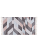 Beliani Geflochtener Teppich NAKKAS in Bunt/Beige/Grau - (W) 80 x (H) 0.6 x (L) 150 cm