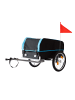 relaxdays Fahrradanhänger in Schwarz/ Blau - (B)124 x (H)59 x (T)69 cm