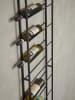 KADIMA DESIGN Weinregal Wand Metall 36x150x8 cm Groß für 8 Flaschen in Schwarz