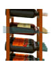 relaxdays Weinregal in Dunkelbraun - (B)47 x (H)94 x (T)26 cm