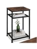 tectake Beistelltisch York 45,5 x 36 x 75,5 cm, Industrial Holz dunkel, rustikal