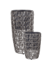 Beliani 2-tlg Outdoor Blumentopf CHELONE in Braun