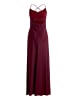 Vera Mont Abendkleid mit Wasserfallausschnitt in Wild Ruby
