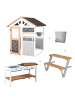 roba Gartenspielhaus aus Holz - inkl. Spielküche und Picknick-Tisch & Bank