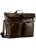 Leonhard Heyden Porto Umhängetasche Leder 32 cm graubraun