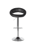 home24 home24 Barstuhl aus Metall und Kunstleder im modernen Stil in Schwarz / Chrom