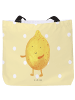 Mr. & Mrs. Panda Einkaufstasche Beste Freunde Zitrone ohne Spruch in Gelb Pastell
