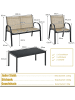 COSTWAY Gartenmöbel 4 tlg. Set in Braun