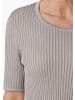 GOLDNER Pullover Pflegeleichter Pullover in hochwertiger Rippenstruktur in taupe
