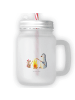 Mr. & Mrs. Panda Limonadenglas Pinguin Lagerfeuer ohne Spruch in Transparent