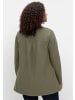 sheego Langarmshirt in khaki-meliert